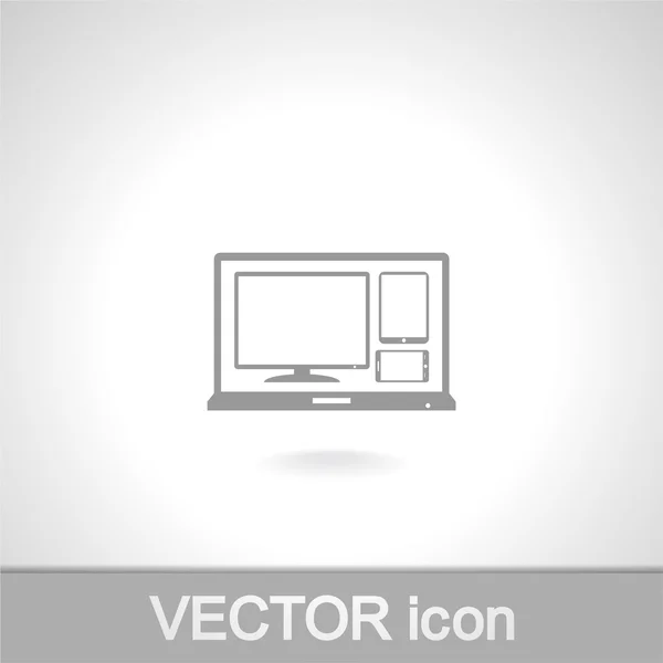 Set di dispositivi elettronici icona — Vettoriale Stock