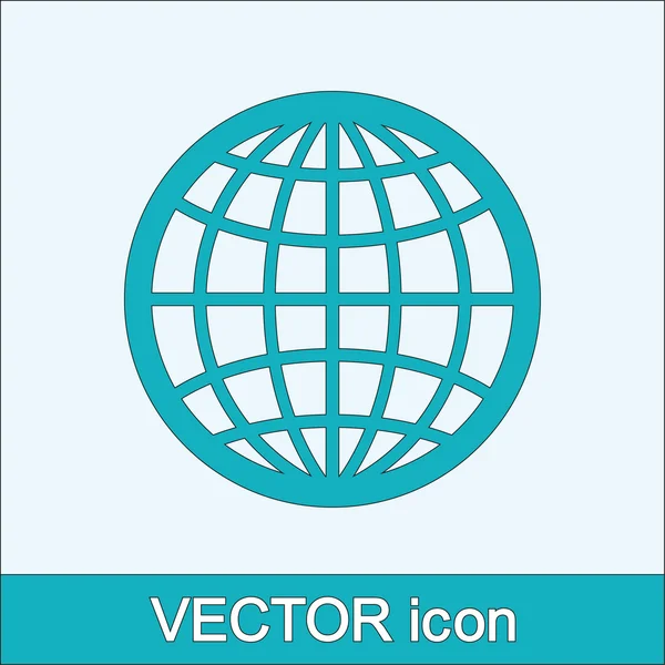 Globus ikona ilustrace — Stockový vektor