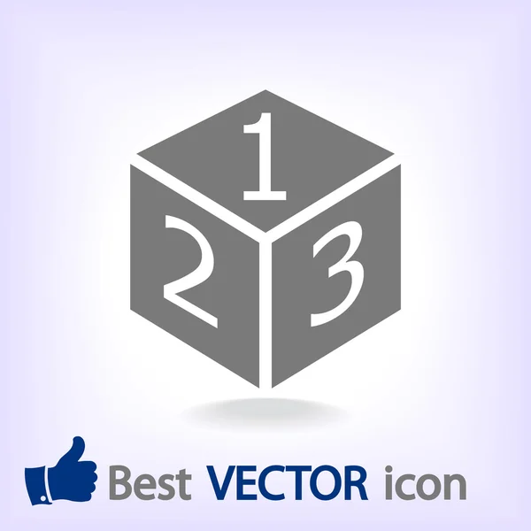 3d cubo logo icona di design — Vettoriale Stock