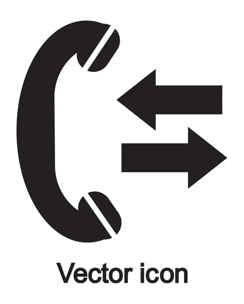 Icône d'indicatif d'appel entrant et sortant — Image vectorielle