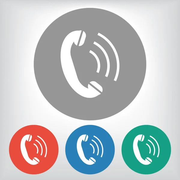 Telefoon, platte pictogram — Stockvector