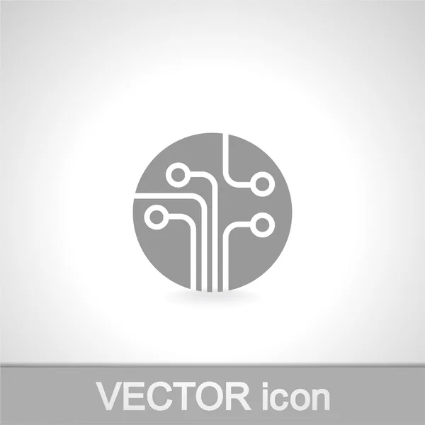 Printplaat, technologie pictogram — Stockvector