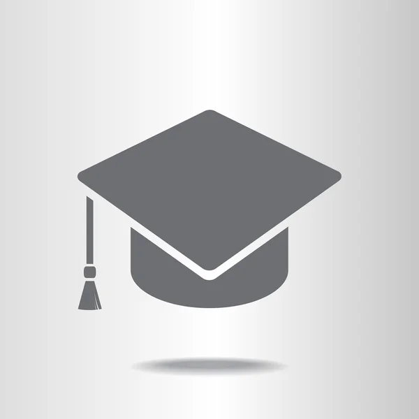 Graduatie cap pictogram — Stockvector