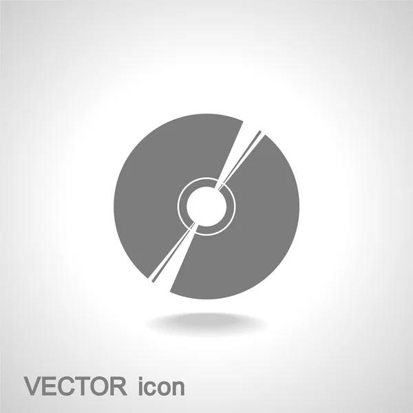 Illustrazione icona CD o DVD — Vettoriale Stock