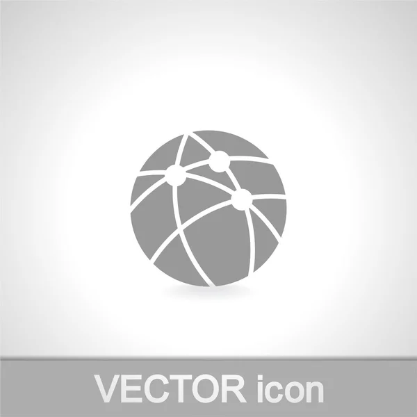 Icono de tecnología global o red social — Vector de stock