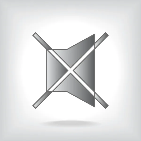 Icona simbolo muto — Vettoriale Stock