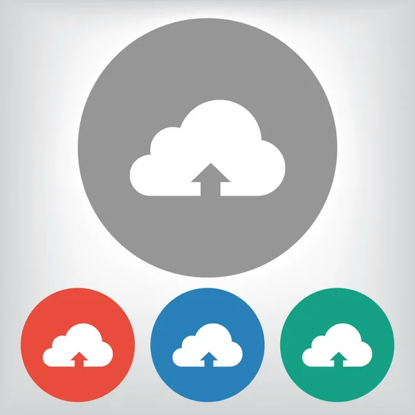 Wolk uploadpictogram in illustratie — Stockvector