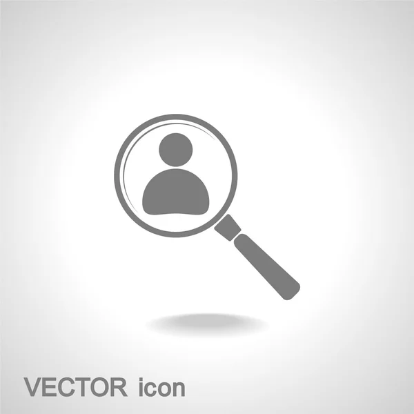 Buscando un icono de búsqueda de empleados — Vector de stock