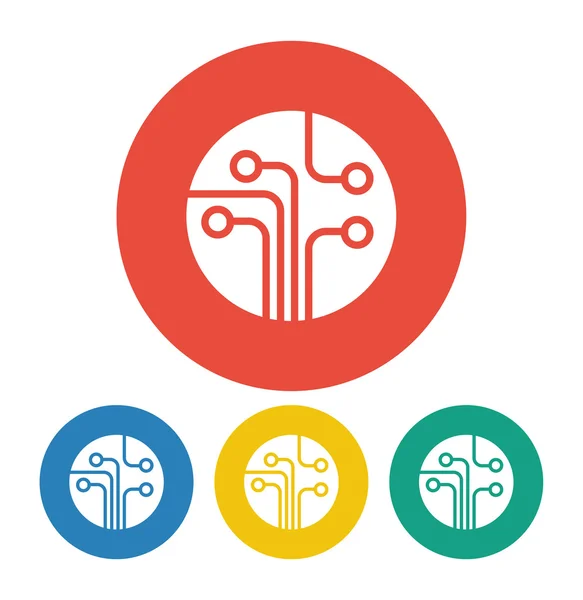 Circuit board, pictograma tehnologiei — Vector de stoc