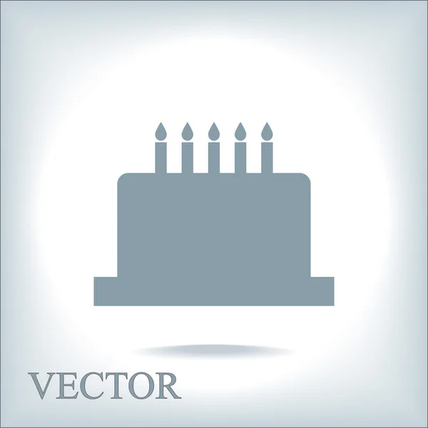 Icono de pastel de cumpleaños — Vector de stock