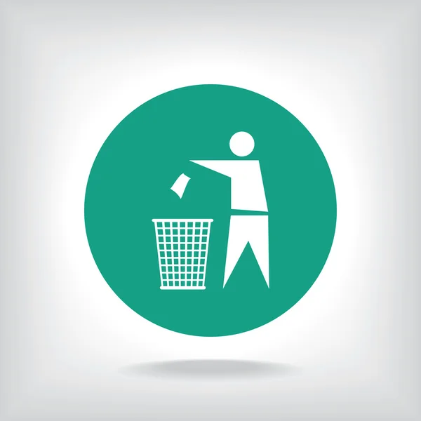Icona dell'etichetta del segno di riciclaggio — Vettoriale Stock