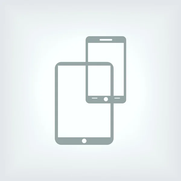 Modern dijital tablet pc ile mobil akıllı telefon simgesi — Stok Vektör
