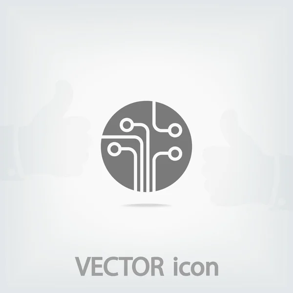 Printplaat, technologie pictogram — Stockvector