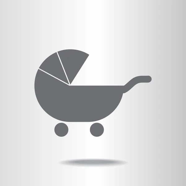 Baby Carriage Silhouette icon — Stock Vector