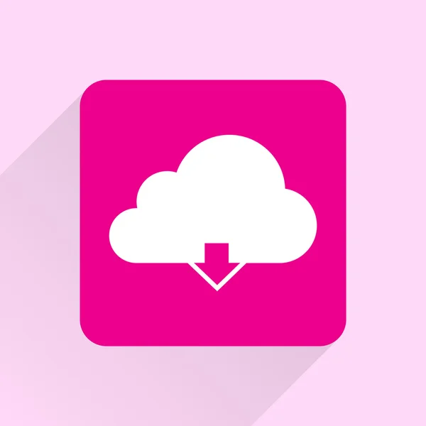 Cloud computing download icon — Stock Vector