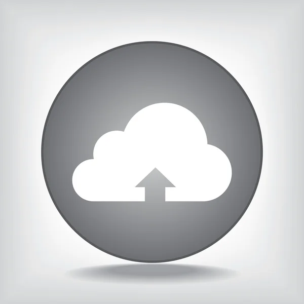 Cloud upload illustration icon — Stock Vector