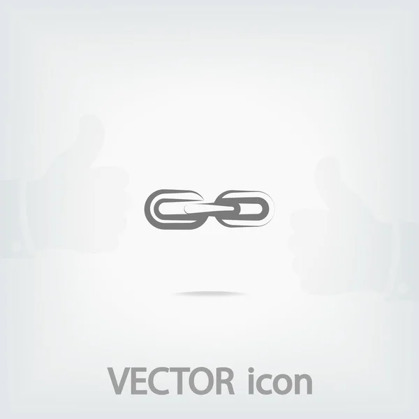 Kedja länk ikon illustration — Stock vektor