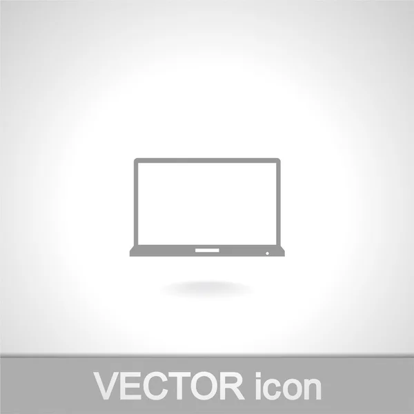 Přenosný počítač ikona — Stockový vektor