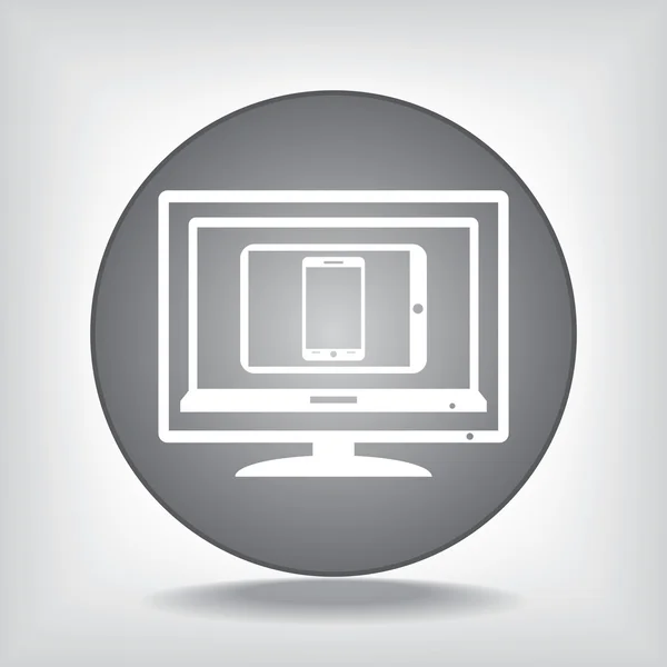 Aantal elektronische apparaten pictogram — Stockvector