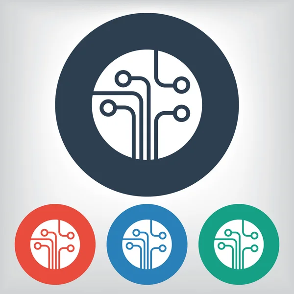 Printplaat, technologie pictogram — Stockvector