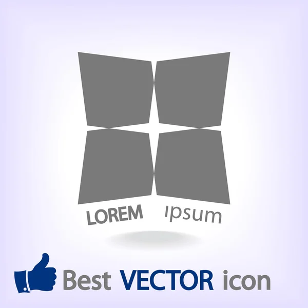 Icono de formas abstractas, elemento de diseño — Vector de stock