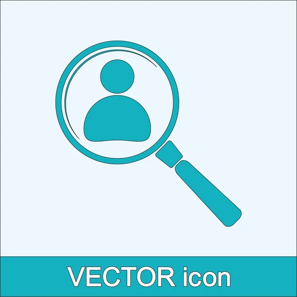 Buscando un icono de búsqueda de empleados — Vector de stock