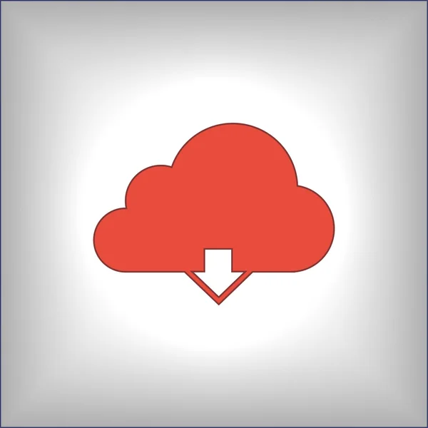 Cloud computing download pictogram — Stockvector