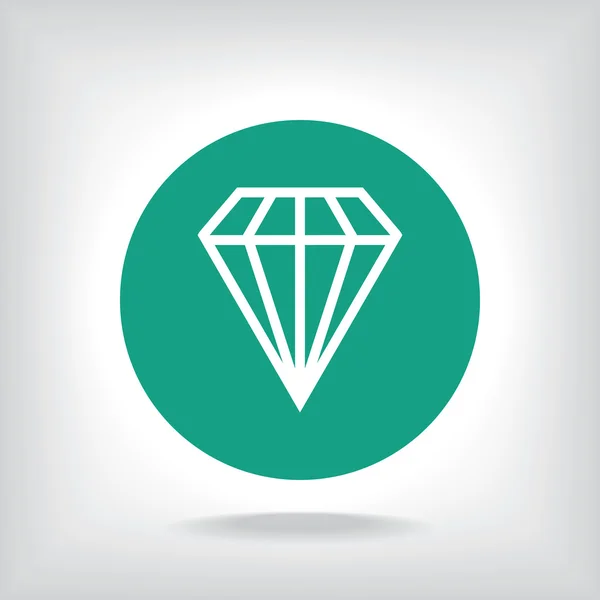Ícone de diamante — Vetor de Stock