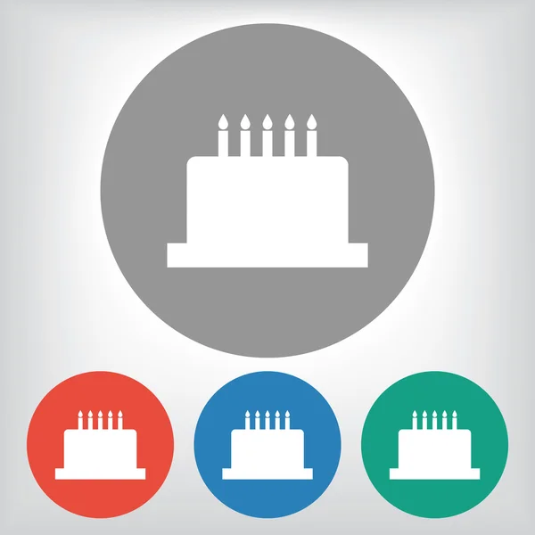 Verjaardag cake pictogram — Stockvector