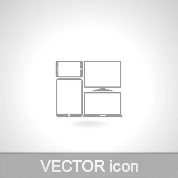 Conjunto de iconos de dispositivos electrónicos — Vector de stock