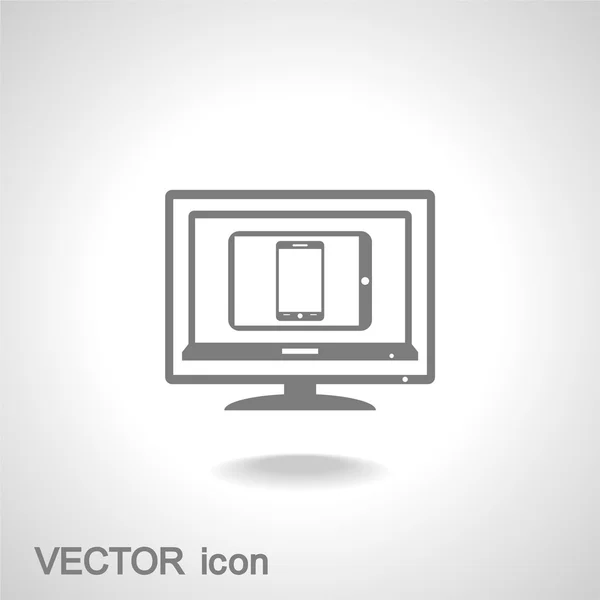 Set of electronic devices icon — Stock Vector