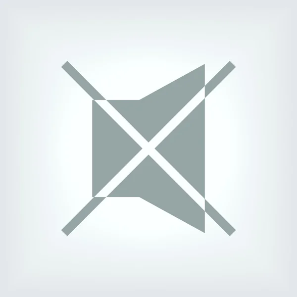 Ícone de símbolo mudo — Vetor de Stock