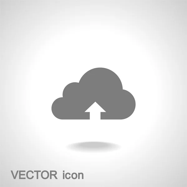 Wolk uploadpictogram in illustratie — Stockvector