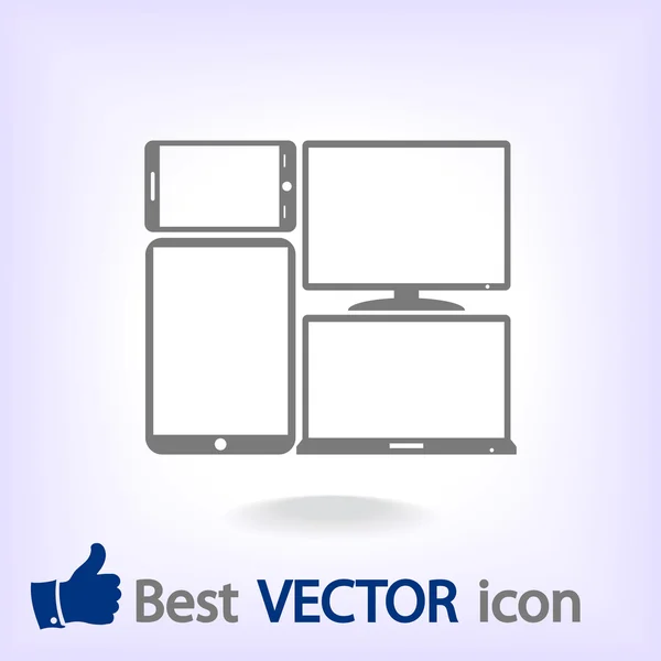 Set of electronic devices icon — Stock Vector