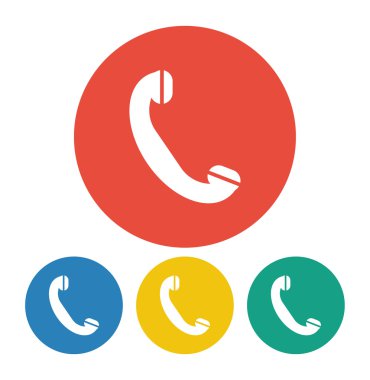 telefon, düz simgesi