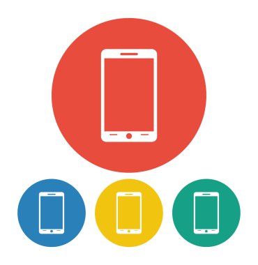 Modern dijital tablet pc ile mobil akıllı telefon simgesi