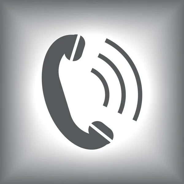 Telefoon, platte pictogram — Stockvector