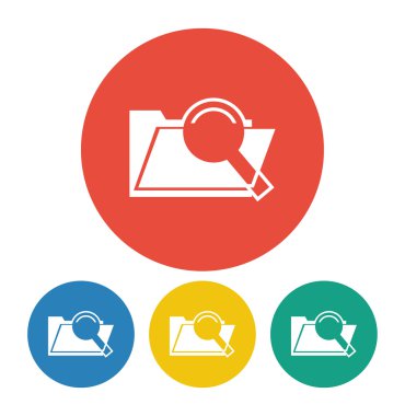 Arama kavramı ile klasör simgesi ve büyüteç simgesini