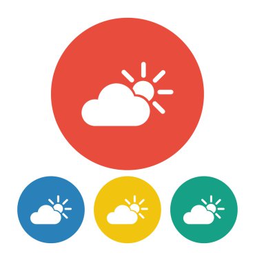 Hava durumu web simgesi illüstrasyon