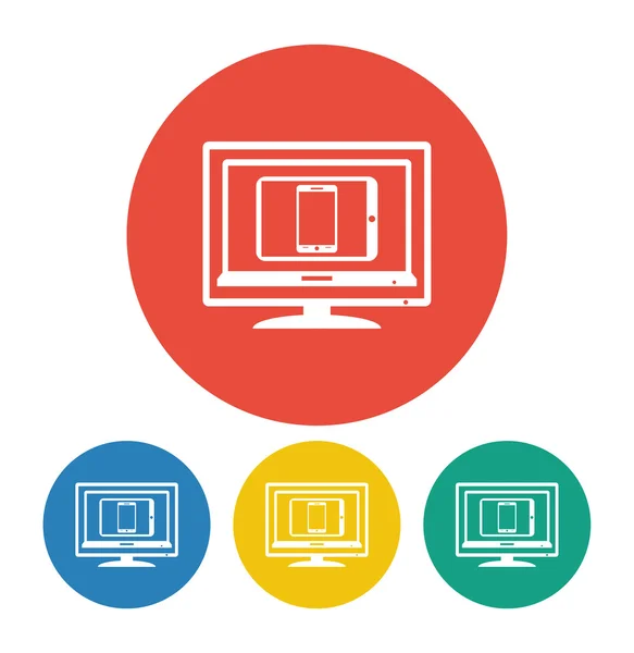 Conjunto de dispositivos eletrônicos ícone — Vetor de Stock