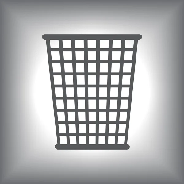 Basura icono cesta ilustración — Vector de stock