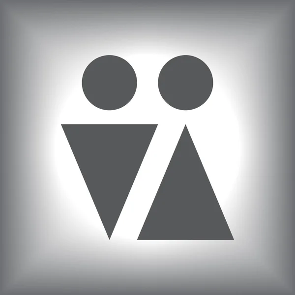 Icono de signo masculino y femenino — Archivo Imágenes Vectoriales
