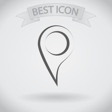 harita işaretçisi düz simgesi