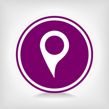 harita işaretçisi düz simgesi