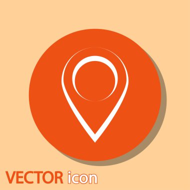 harita işaretçisi düz simgesi