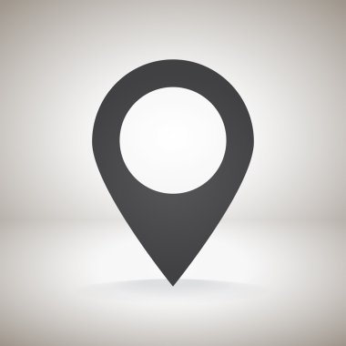 harita işaretçisi düz simgesi