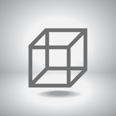 3D küp logo tasarım simgesi