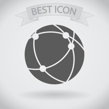 Küresel teknoloji ya da sosyal ağ simgesini