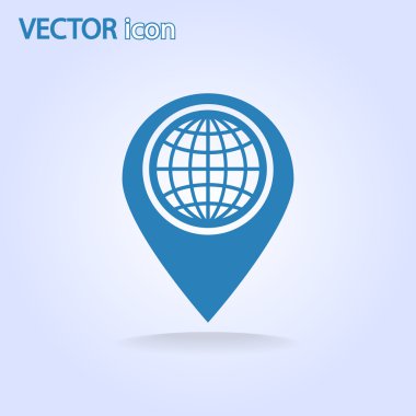 harita işaretçisi düz simgesi