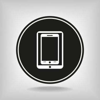 Modern dijital tablet pc ile mobil akıllı telefon simgesi